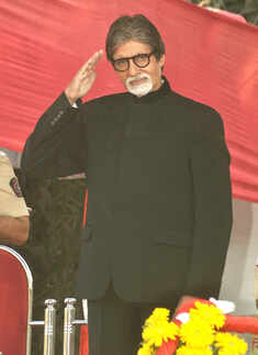 Big B at police event