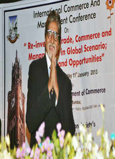 Big B at University event