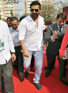 John Abraham at motor show