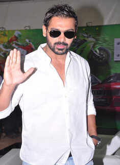 John Abraham at motor show