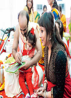 Celebs @ Saraswati Puja