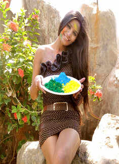 Poonam celebrates Holi!