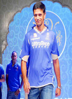 Cricketers walk the ramp