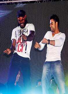 RCB cricketers at a club