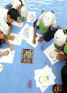 Kids have fun with Doraemon