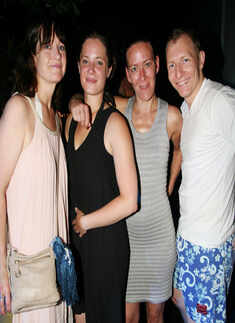 A hot poolside party