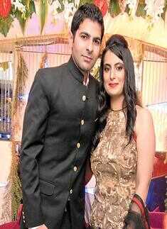 Prerana, Neeraj Hirwani's wedding party