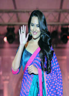 Sonakshi walks for an apparel brand