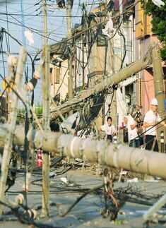 Tornado in Koshigaya city, Japan