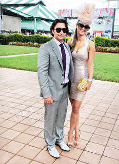 Socialites at a race party