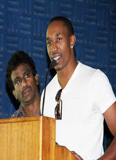Cricketer Bravo at ULA press meet