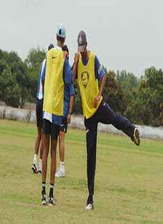 India A team practicing