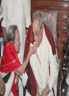 Felicitation of Pt Joshi