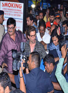 Hrithik promotes Krrish 3 @ Gaiety