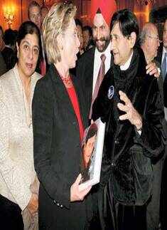 Hillary Clinton with Dev Anand