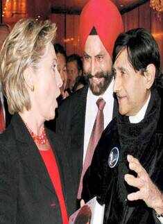 Hillary Clinton with Dev Anand