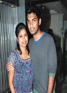 Party-lovers at a dance party