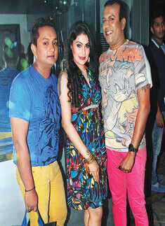 Party-lovers at a dance party