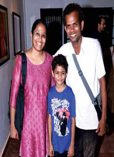 Celebs at an art exhibition