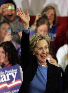 Hillary at campaign rally