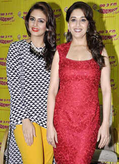 Madhuri, Huma @ Radio Mirchi