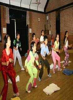 IIM staff's children rocking