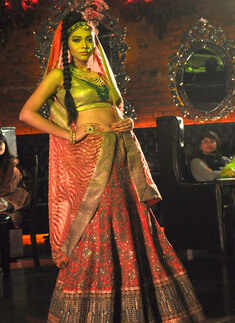 Fashion show in a city restaurant