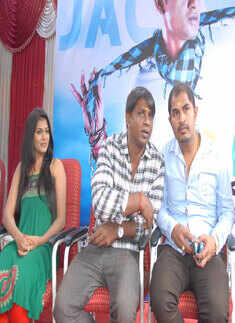 Duniya Vijay launches Jackson at a temple in Bangalore