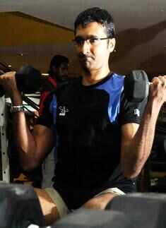 Naren Kumar at his fitness test