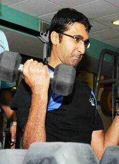 Naren Kumar at his fitness test