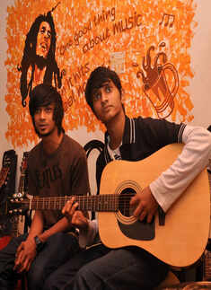 Musical event at a cafe