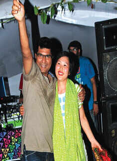 Valentine's Day party on a love boat