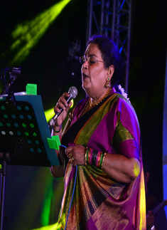 Usha performed at a cultural evening in Bangalore