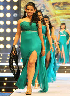 Miss Hyderabad finalists walk the ramp
