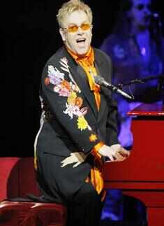 Elton John performs