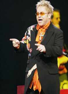 Elton John performs