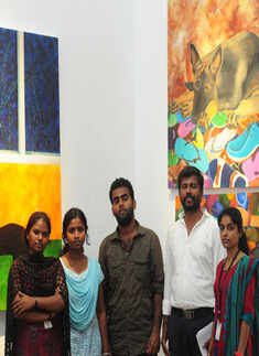 RLV College's painting exhibition