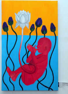 RLV College's painting exhibition