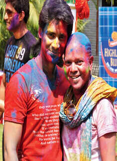 Holi party of a channel