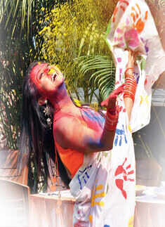 Holi party of a channel