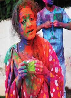 Holi celebration @ Kochi college