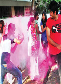 Holi celebration @ Kochi college