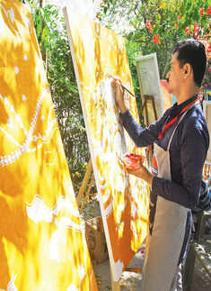 Art exhibition in the city