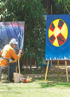 Art exhibition in the city