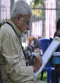 Bangaloreans at an art show