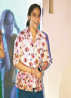 Saina Nehwal at Badminton Association's event