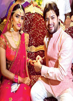 Manish Tripathi-Aditi Sharma's ring ceremony