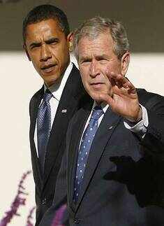 Obama meets Bush