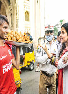 Vidya Balan visits Hyderabad