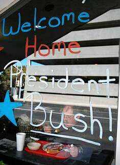 Bush makes a quiet exit